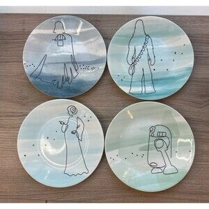 Star Wars Correlle Dessert Plates 6.75" Lot Of 4